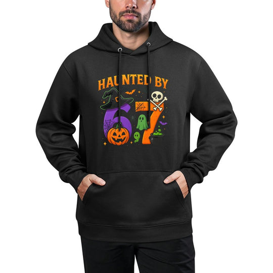 Haunted by 67 Funny Six Seven Meme Spooky Halloween Witch Relaxed Fit Hoodie