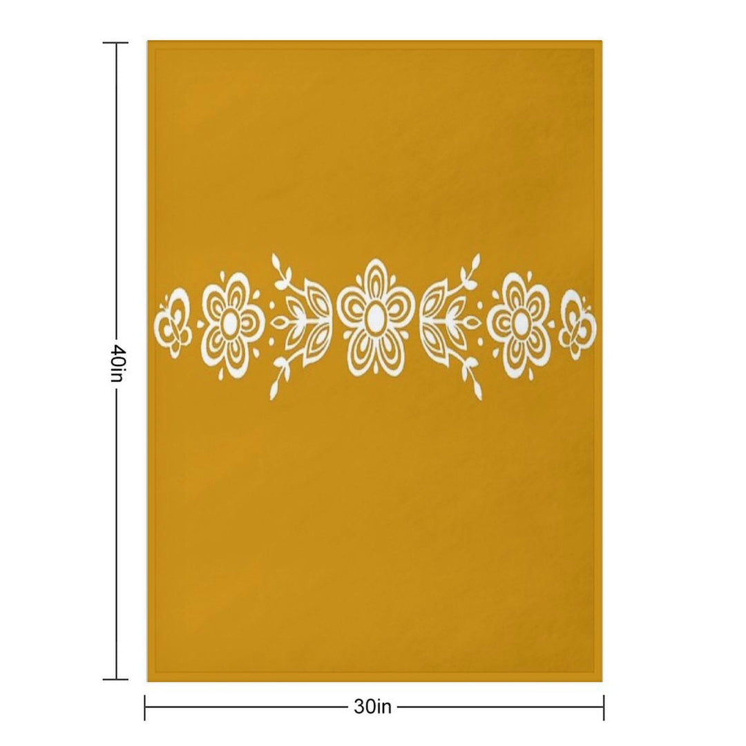 Vintage Pyrex Butterfly Gold White Design Anti-pilling Throw Blanket