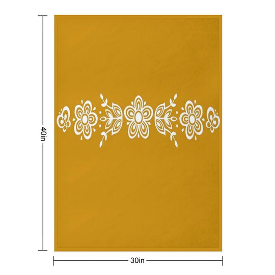 Vintage Pyrex Butterfly Gold White Design Anti-pilling Throw Blanket