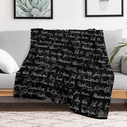 Literary Giants Pattern Wrinkle-free Throw Blanket