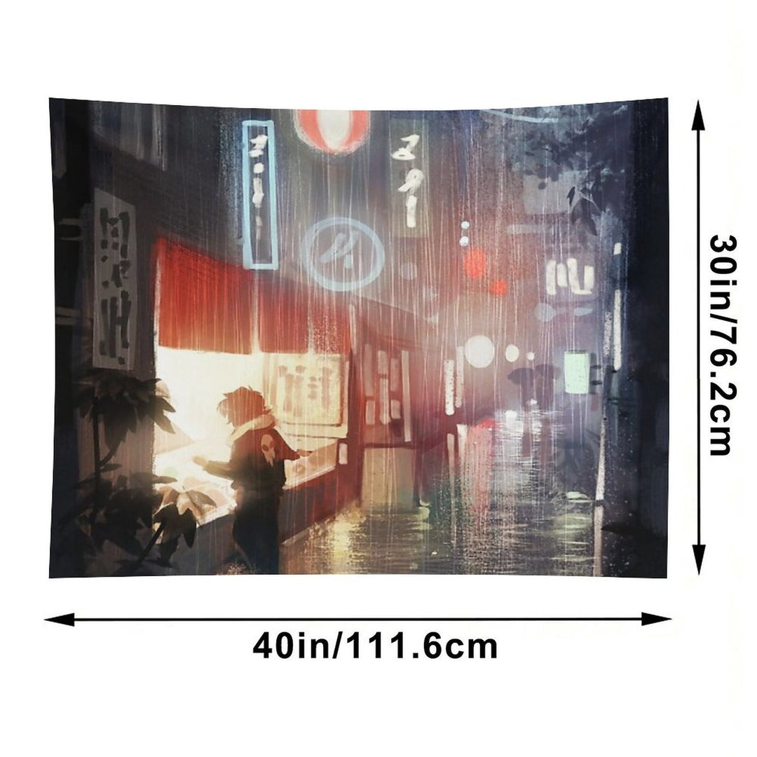 Night in Tokyo Tapestry