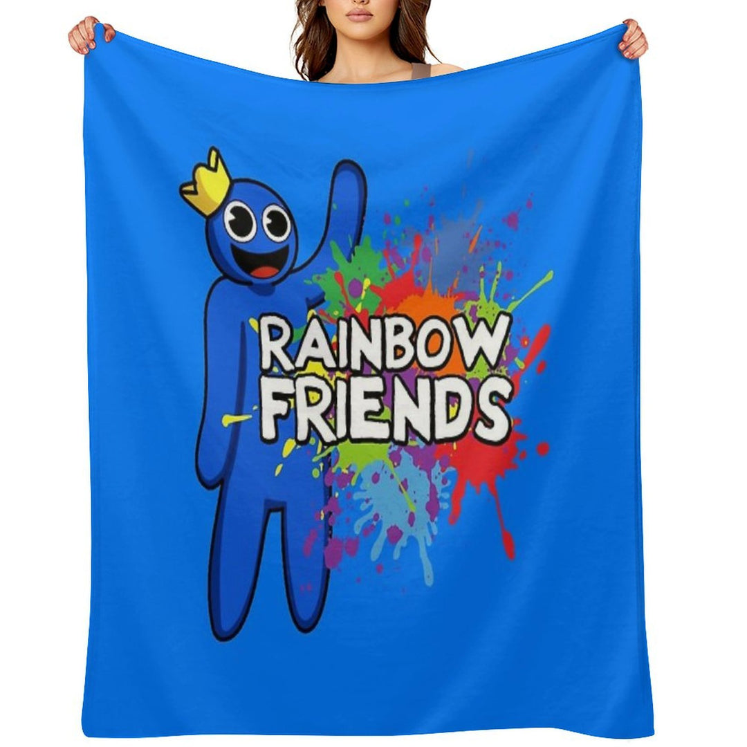Rainbow Friends Paint Splatter Versatility Throw Blanket