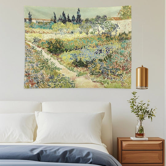 Vincent Van Gogh Garden at Arles Tapestry