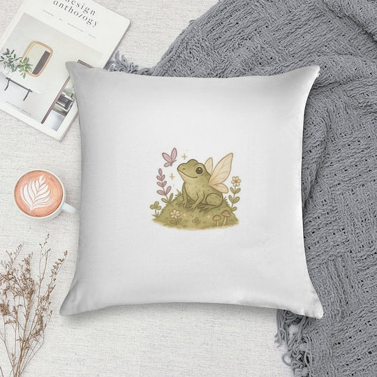 Fairy Frog Soft Decorative Cover Throw Pillow