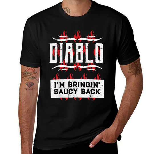 Halloween Diablo Hot Sauce Funny Lazy Food Costume Men Women  Affordable Price T-Shirt