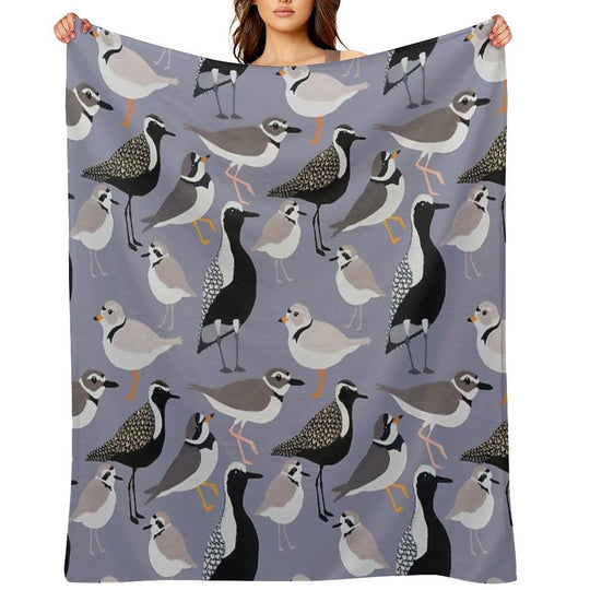 Plethora of Plovers Eco-conscious Throw Blanket