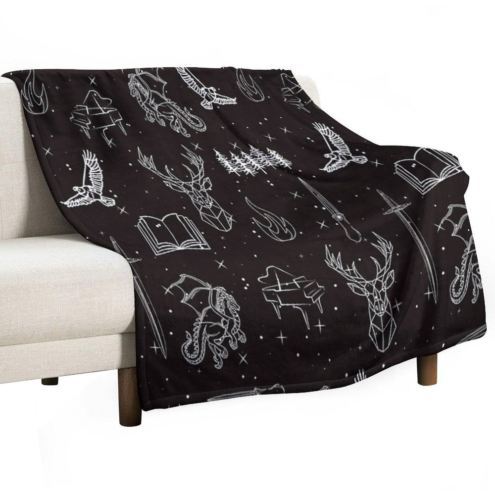 Throne of Glass Pattern Travel-friendly Throw Blanket