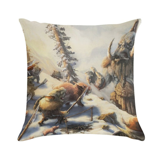 Snow Goblins Soft Ultra-Soft Texture Throw Pillow