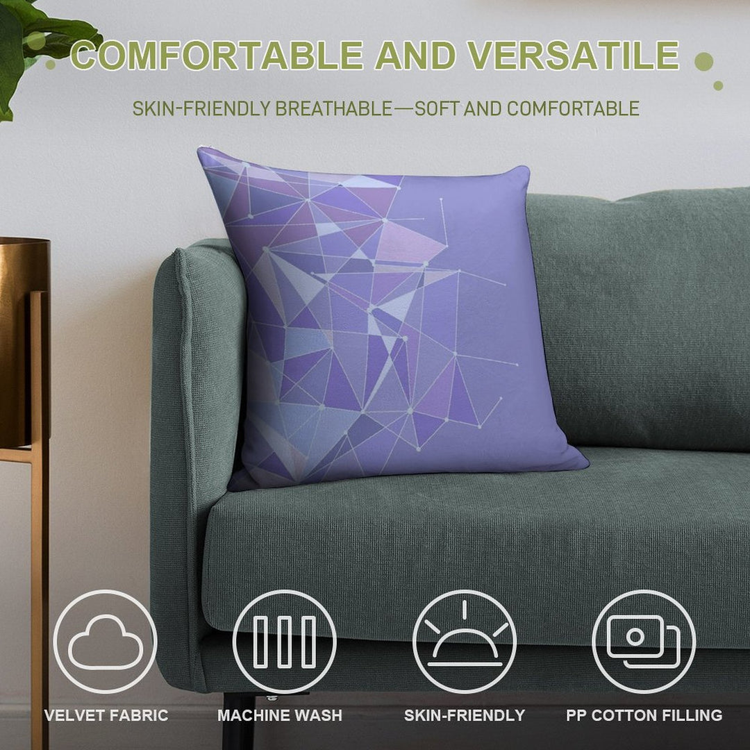 Galaxy Purple Wall Soft Reinforced Edging Throw Pillow