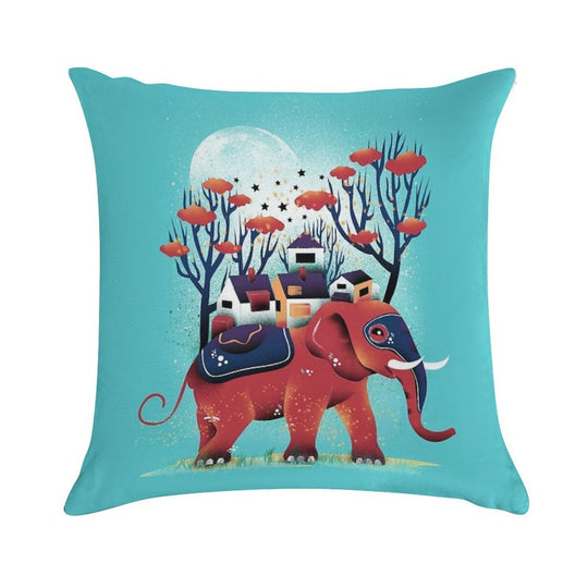 A Colorful Ride Soft Luxury Feel Throw Pillow