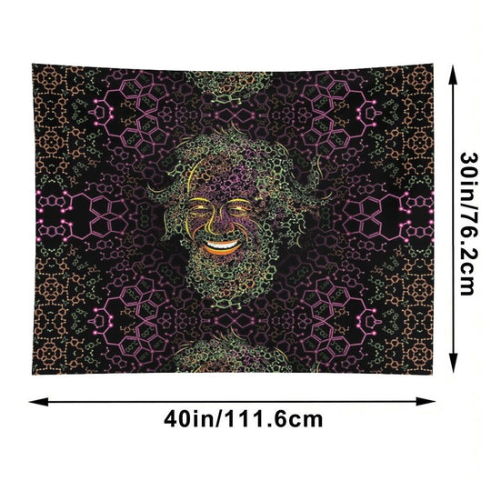Alexander Shulgin MDMA And 2C-B Molecules Psychedelic Portrait Tapestry