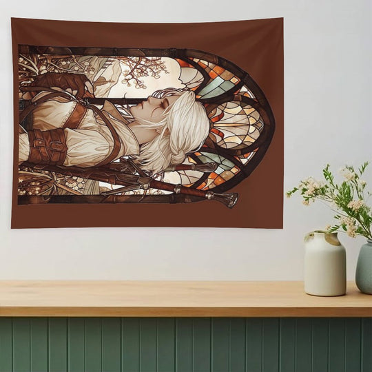 Stained Glass Ciri Tapestry