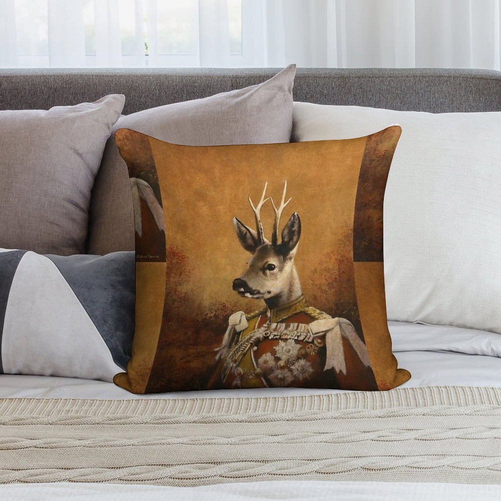Regal Roe Deer Soft Decorative Cover Throw Pillow