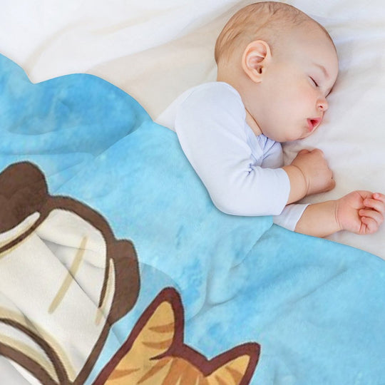 Best Friends Forever - Milo & Otis Compact Throw Blanket