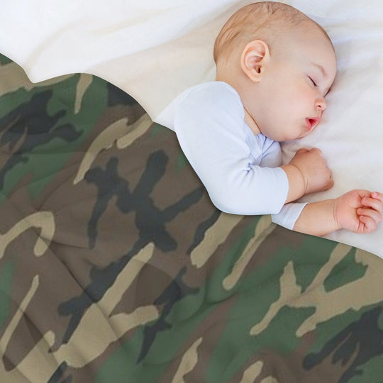 Woodland Camo (Brown) Lightweight Throw Blanket