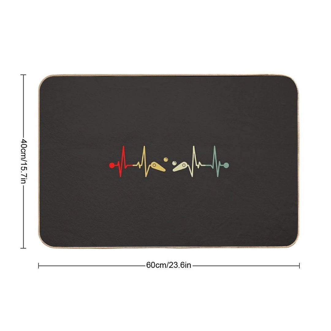Pinball Machine Heartbeat Vintage  Eco-Friendly Bath Mat