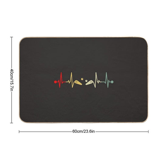 Pinball Machine Heartbeat Vintage  Eco-Friendly Bath Mat