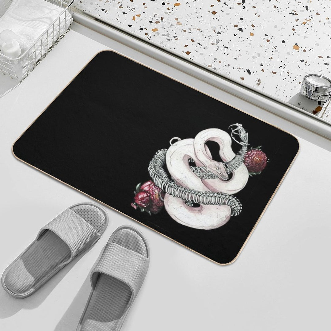 A Snake. Inside Out  Fade-Resistant Bath Mat