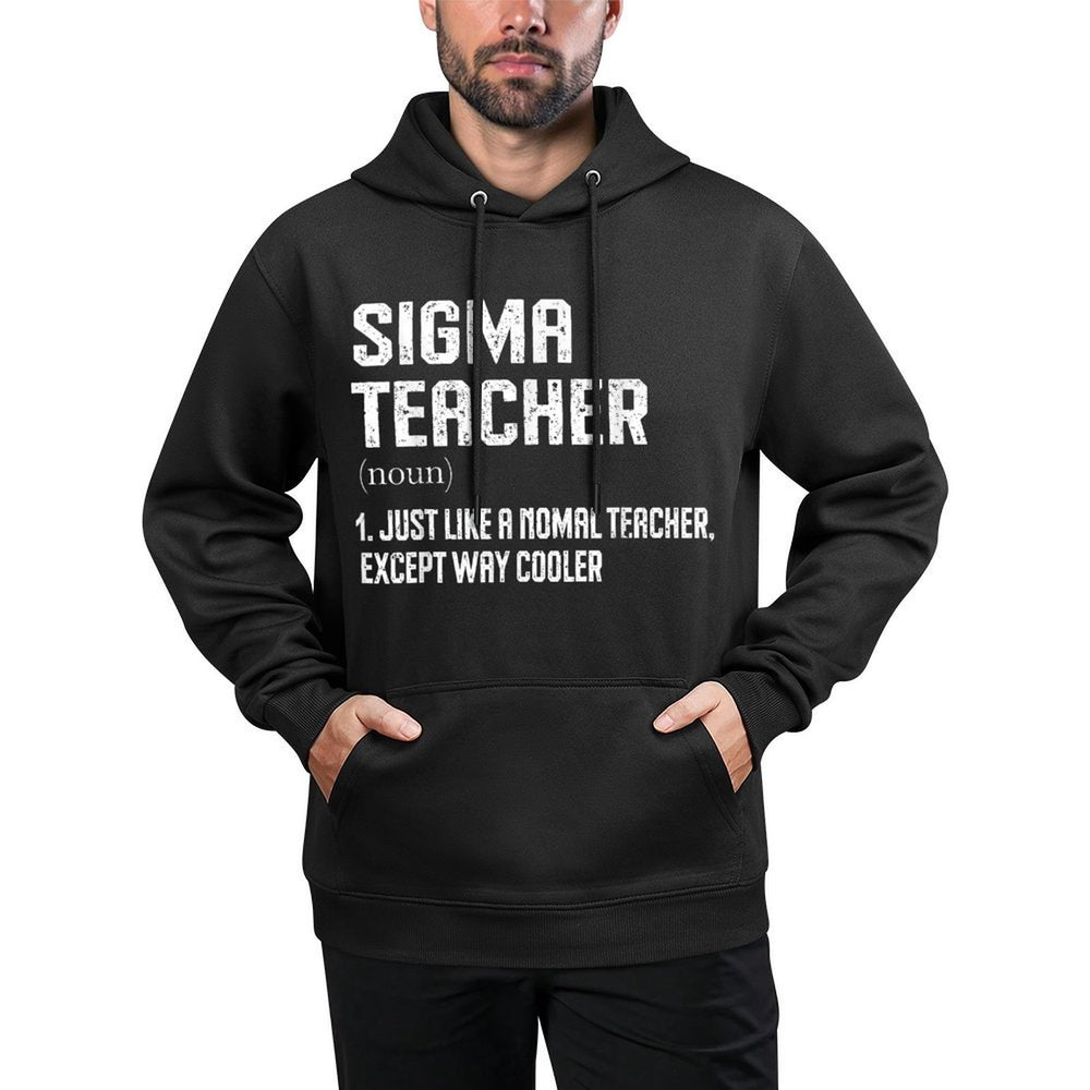 Sigma Teacher Funny Meme Gen Z Sigma Kangaroo Pocket Hoodie