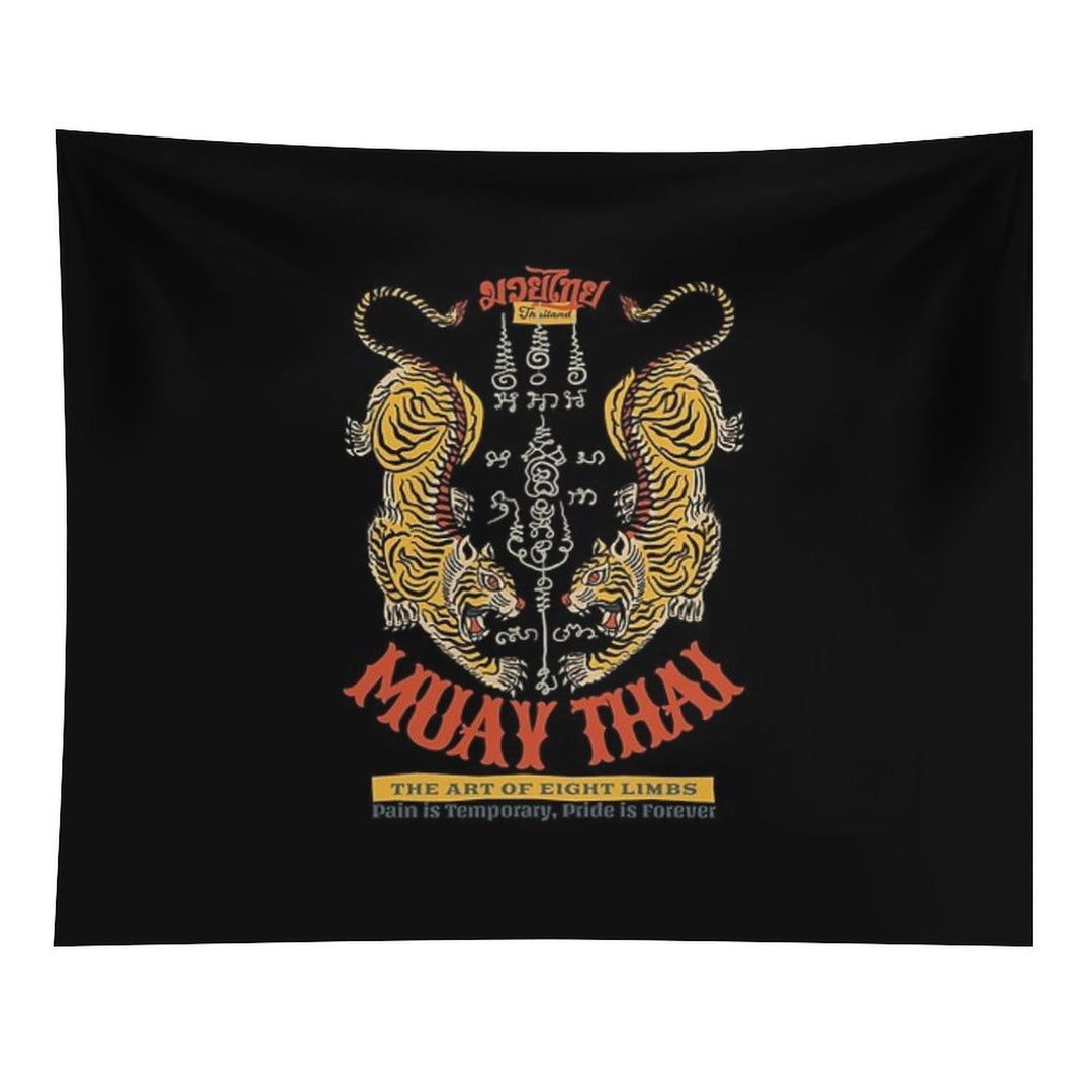 Classic Muay Thai Tiger Tattoo Tapestry