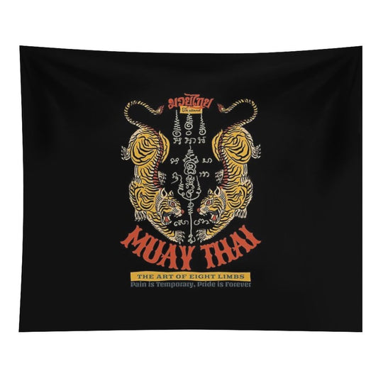Classic Muay Thai Tiger Tattoo Tapestry