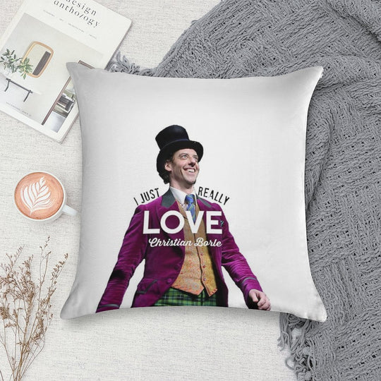 I Just Really Love Christian Borle Soft Luxury Feel Throw Pillow