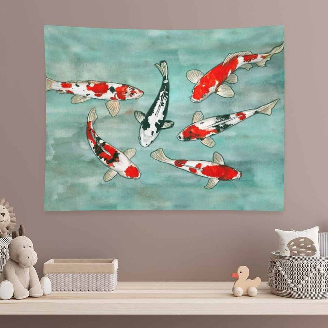 Le Ballet Des Carpes Koi Tapestry