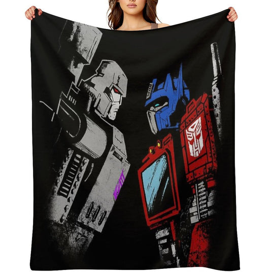 Optimus Prime Megatron Transformers Full Color Travel-friendly Throw Blanket
