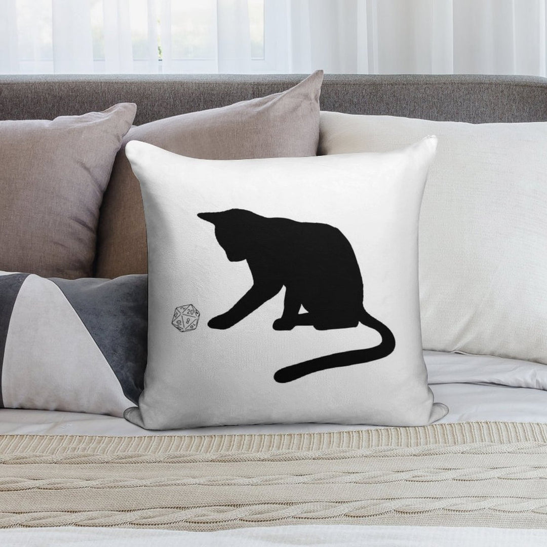 D20 Cat Soft Multiple Sizes Throw Pillow