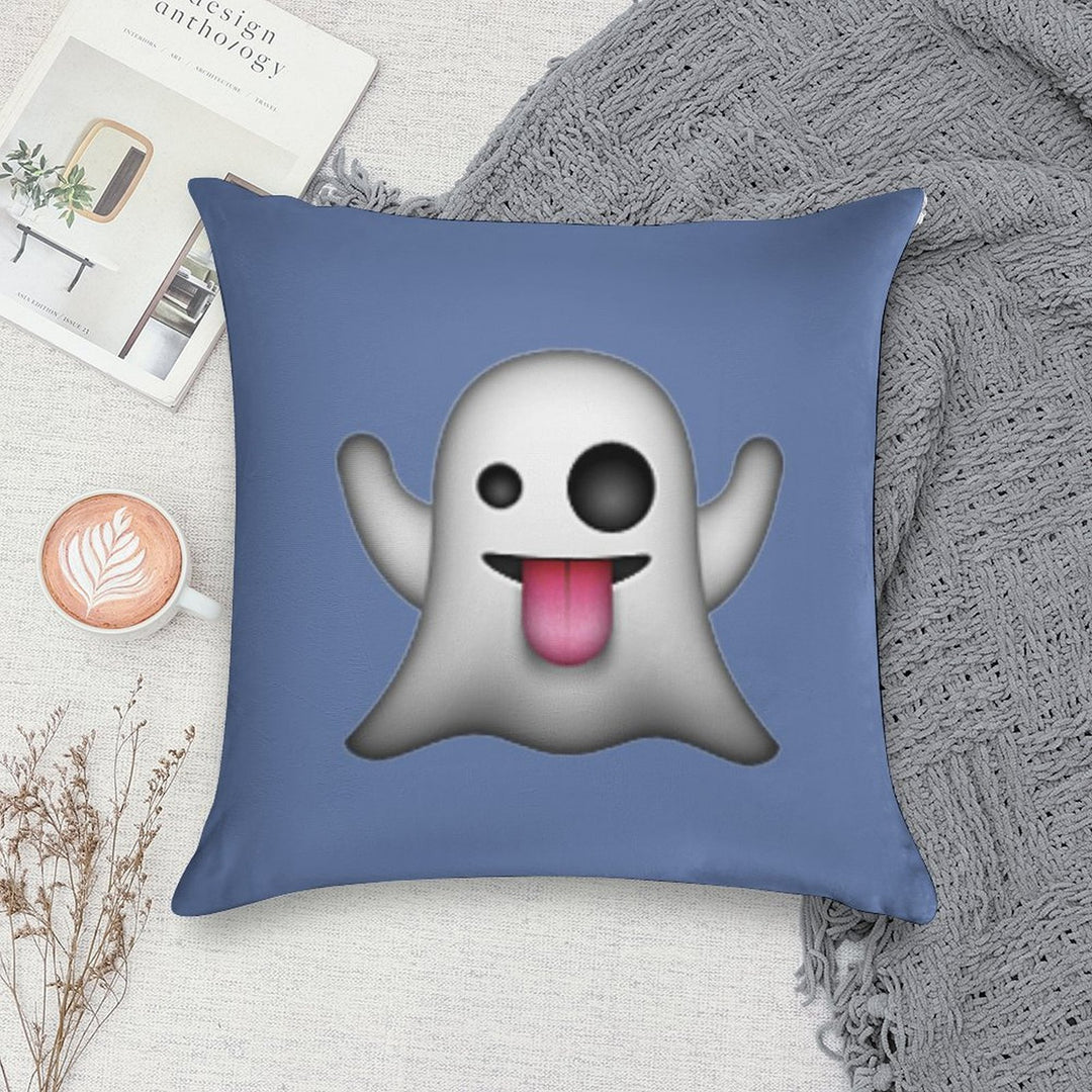 Ghost Emoji Soft Gift Ready Throw Pillow
