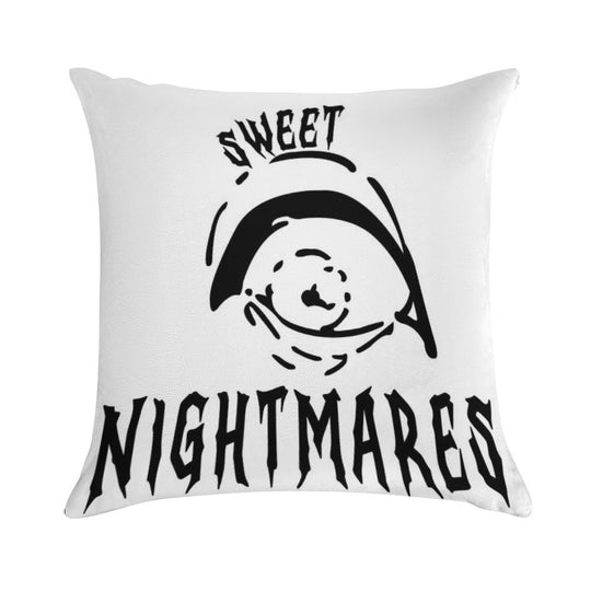 “Sweet Nightmares – Dark Gothic Art” Soft Durable Construction Throw Pillow