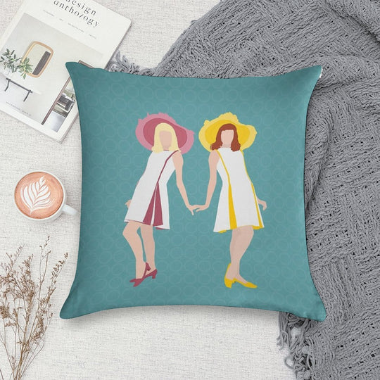 The Gemini Twins of Rochefort Soft Ultra-Soft Texture Throw Pillow