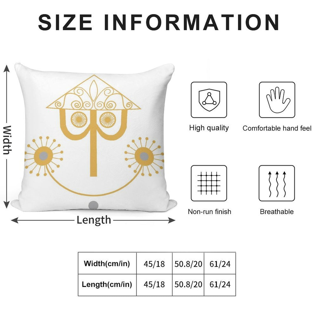 Small World Clock Soft Warmth Comfort Throw Pillow