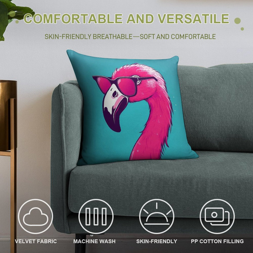 Hot Pink Flamingo Soft Multiple Sizes Throw Pillow