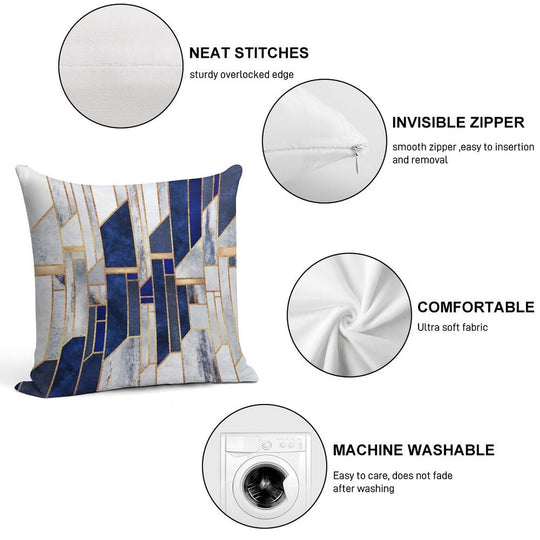 Blue Winter Sky Soft Decorative Cover Throw Pillow