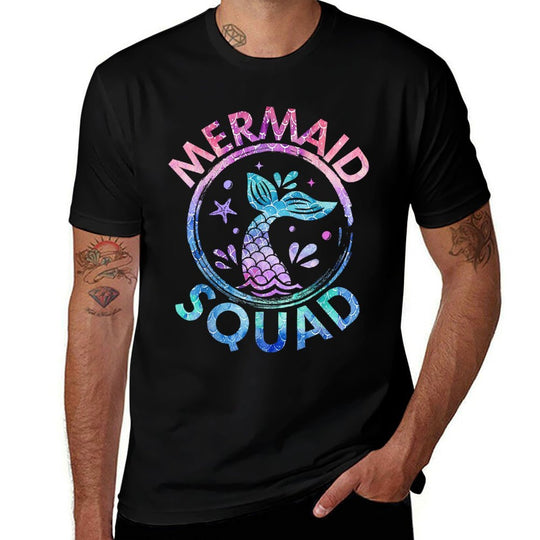 Cute Mermaid Birthday Squad Birthday Girl Party  Versatile T-Shirt