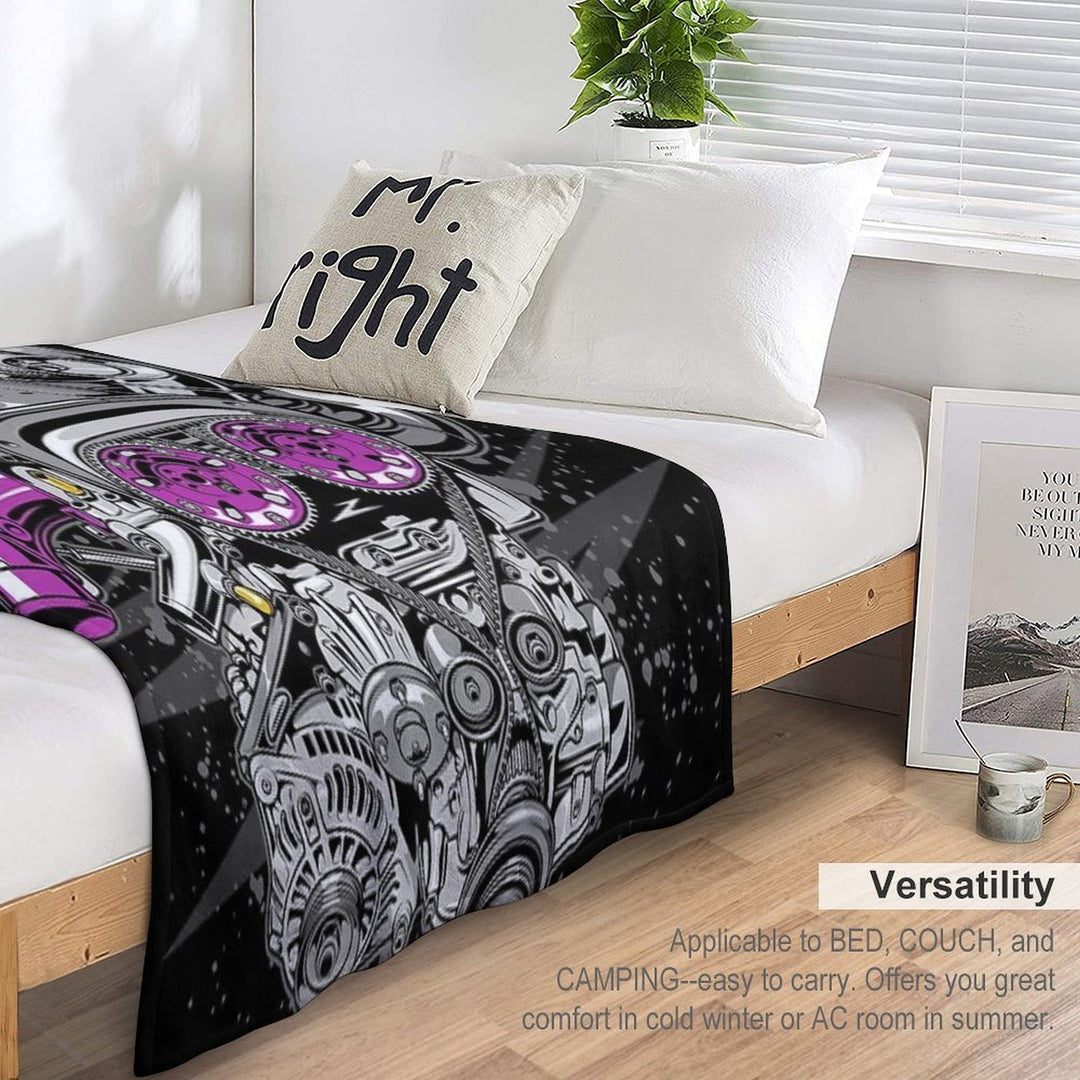 Nissan RB26 Engine Sustainable Throw Blanket