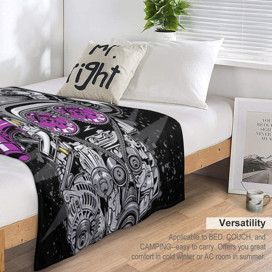 Nissan RB26 Engine Sustainable Throw Blanket