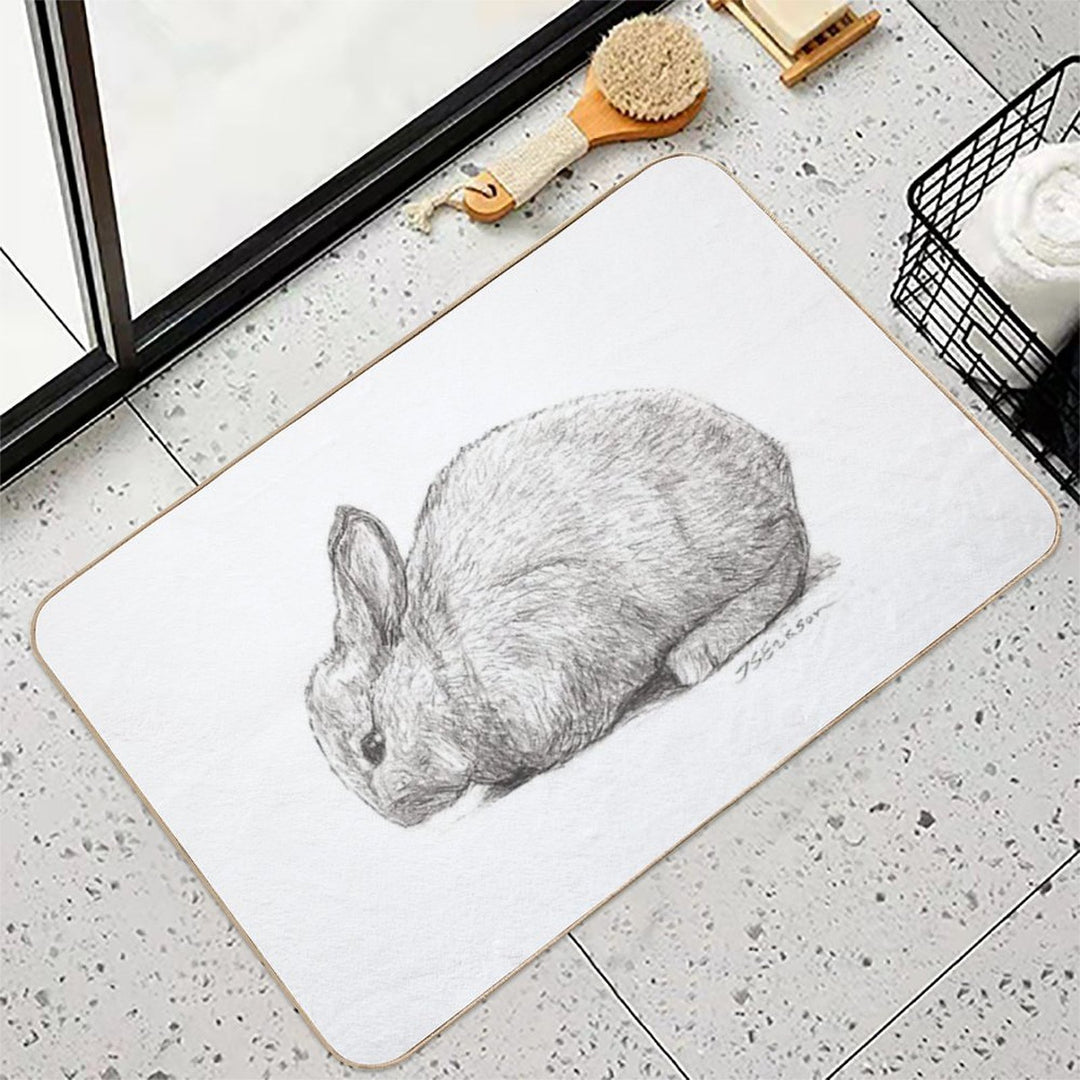 Baby Bunny Rabbit  Absorbent Bath Mat