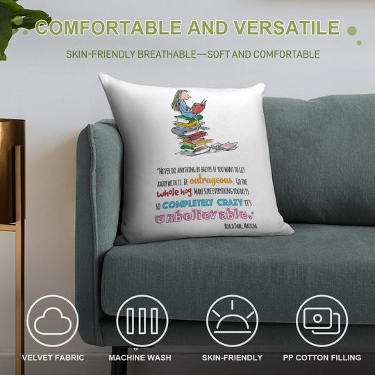 Matilda Soft Short Plush Fabric Throw Pillow