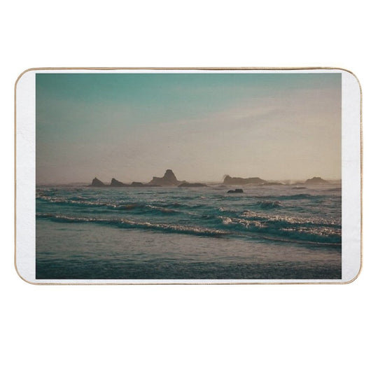 Ruby Beach at Sunset – Olympic National Park, Washington Coast  Long-Lasting Bath Mat