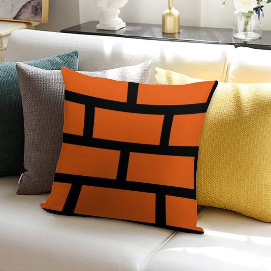 Brick Smash Soft Skin-Friendly Throw Pillow