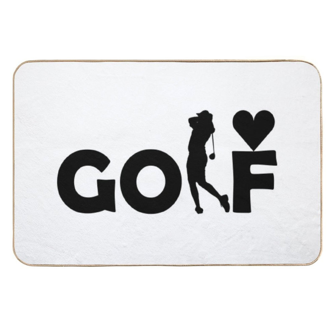 I LOVE GOLF  Eco-Friendly Bath Mat