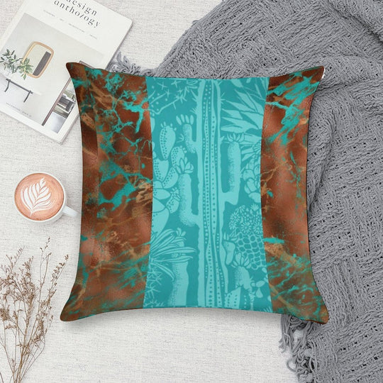 Distressed Cactus Soft Style Accent Throw Pillow