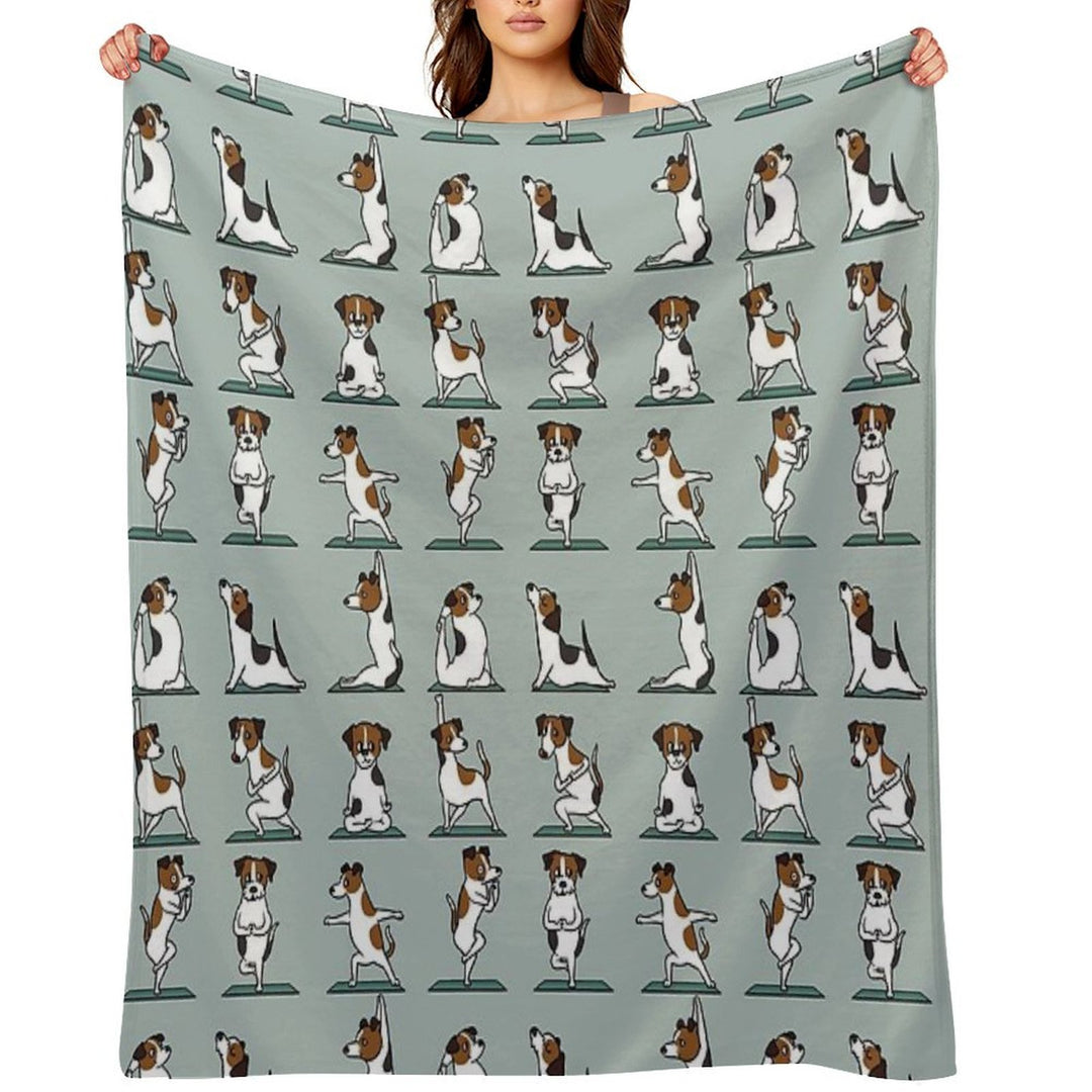 Jack Russell Terrier Yoga Eco-conscious Throw Blanket
