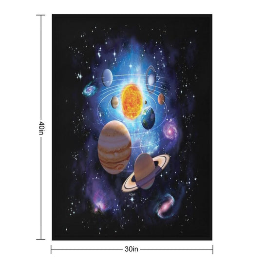 Solar System Durable Throw Blanket