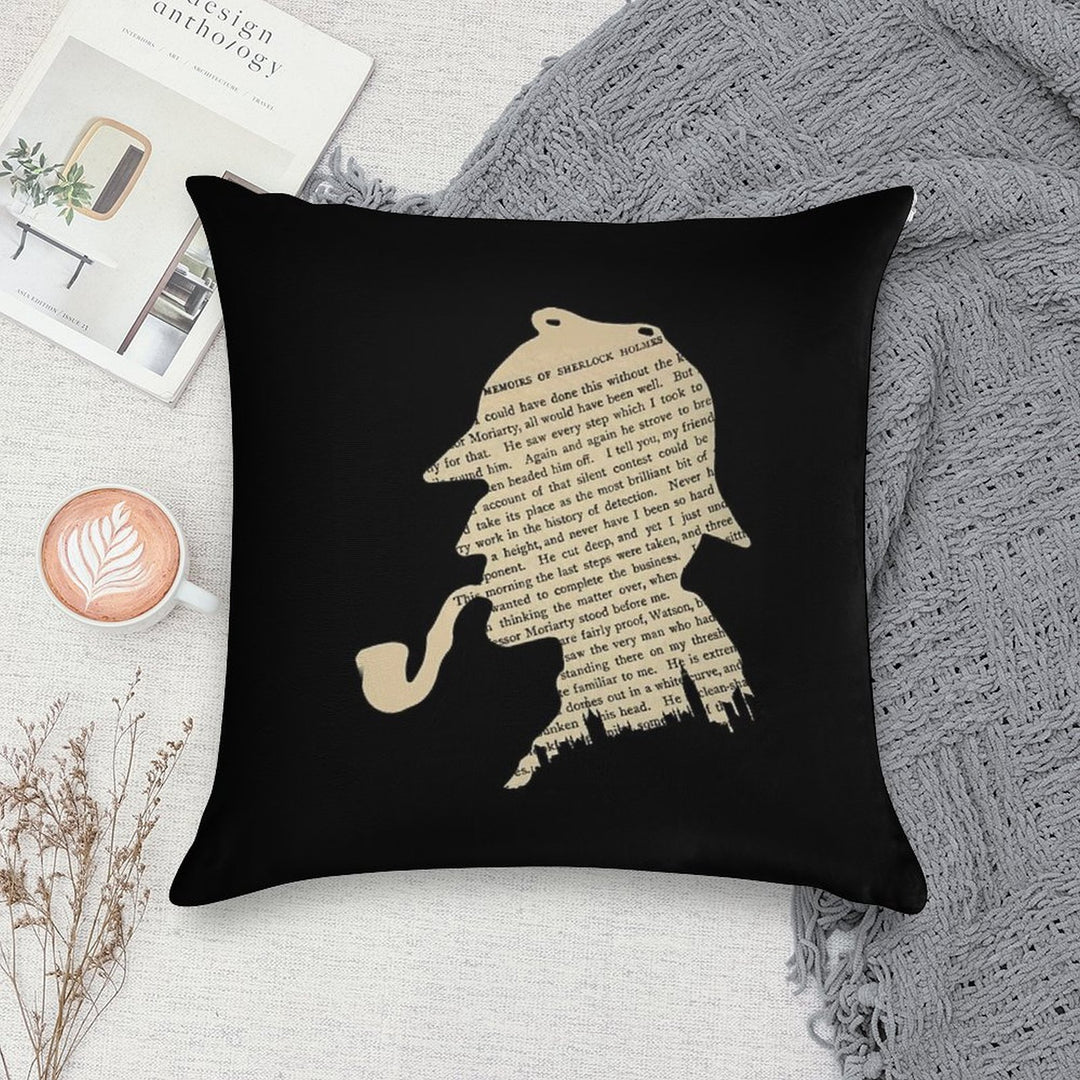 Classic Sherlock Holmes Soft Skin-Friendly Throw Pillow
