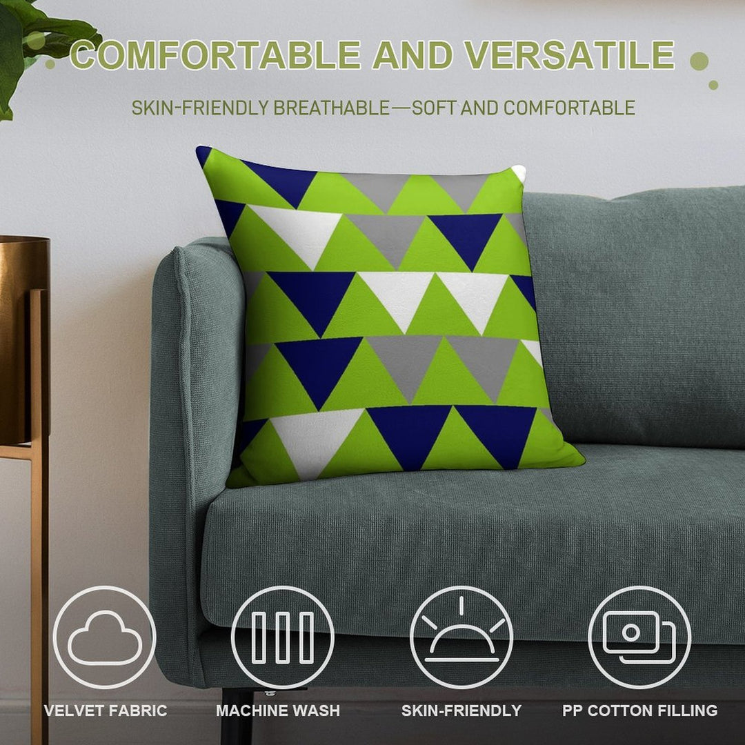 Arrows Lime Green,  Bright Navy Blue, Grey, And White Soft Warmth Comfort Throw Pillow