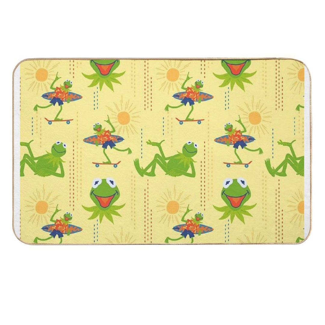Surfin’ Kermit - Yellow  Absorbent Bath Mat