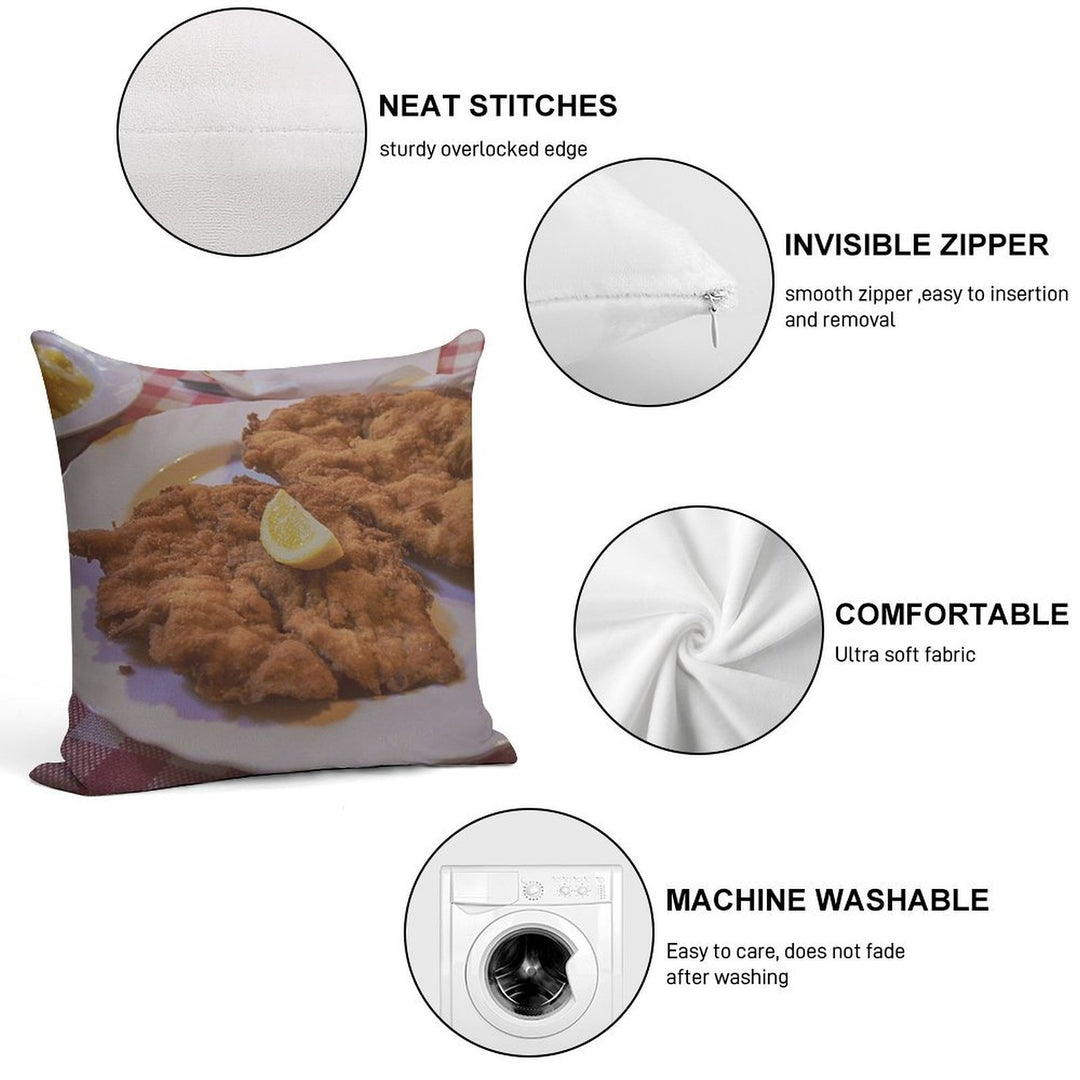Wiener Schnitzel Vom Schwein Soft Multiple Sizes Throw Pillow